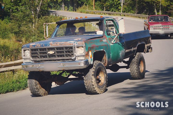Green flatbed